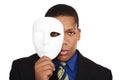 Businessman - costume mask Royalty Free Stock Photo