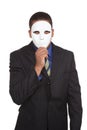 Businessman - costume mask Royalty Free Stock Photo