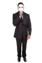 Businessman - costume mask Royalty Free Stock Photo