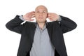 Businessman covered his ears Royalty Free Stock Photo