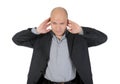 Businessman covered his ears Royalty Free Stock Photo