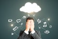 Cloud computing and data loss concept Royalty Free Stock Photo