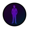 Businessman. Creative silhouette created from lines. Vector