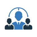 Businessman, crowd, target, business people icon. Simple editable vector graphics