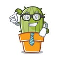 Businessman cute cactus character cartoon