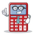 Businessman cute calculator character cartoon