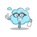 Businessman cute cloud character cartoon