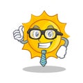 Businessman cute sun character cartoon