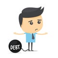 Businessman with debt burden