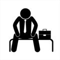 businessman, depress, give up icon. Element of businessman icon for mobile and web apps. Detailed businessman, depress