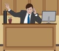 Businessman at desk Royalty Free Stock Photo