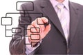 Businessman and diagram Royalty Free Stock Photo