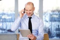 Businessman with digital tablet Royalty Free Stock Photo