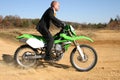 Businessman on Dirt Bike