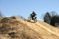 Businessman on Dirt Bike Royalty Free Stock Photo