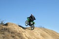 Businessman on Dirt Bike Royalty Free Stock Photo
