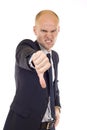 Businessman disaproving Royalty Free Stock Photo