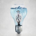 Businessman diver. Concept image Royalty Free Stock Photo