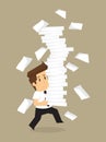 Businessman documents work hard Royalty Free Stock Photo