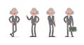 Businessman doing different gestures. Character vector design. no5