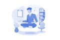 Businessman Doing Meditation Illustration concept on a white background Royalty Free Stock Photo