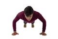 Businessman doing push ups Royalty Free Stock Photo