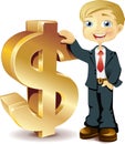 Businessman with dollar sign