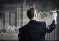 Businessman draw progress concept Royalty Free Stock Photo