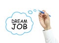 Businessman drawing dream job concept Royalty Free Stock Photo