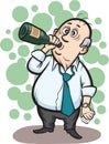 Businessman drinking alcohol