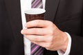 Businessman drinking coffee