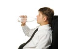 The businessman drinking water from a bottle Royalty Free Stock Photo