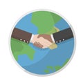 Businessman Earth Worldwide Cooperation Illustration