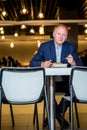 Businessman eating lunch Royalty Free Stock Photo