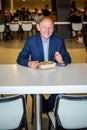 Businessman eating lunch Royalty Free Stock Photo