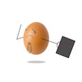 Businessman egg late for work Royalty Free Stock Photo