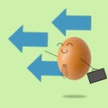 Businessman egg and many arrow , success concept