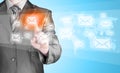 Businessman email concept Royalty Free Stock Photo