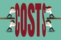 Businessman or employees are collaborating to increase revenue while reducing costs