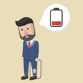 Businessman Empty Energy Color Illustration