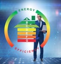 Businessman in energy efficiency concept Royalty Free Stock Photo