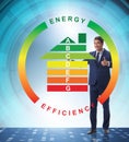 Businessman in energy efficiency concept Royalty Free Stock Photo