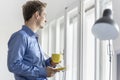 Businessman enjoying a cup of coffee Royalty Free Stock Photo