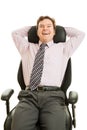 Businessman Enjoys Ergonomic Chair Royalty Free Stock Photo