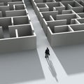 Businessman entering the labyrinth