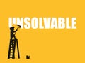 Businessman erasing the word impossible.