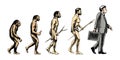 Businessman evolution, vector illustration