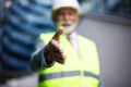 Businessman extending hand for handshake. Royalty Free Stock Photo