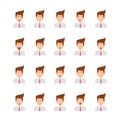 Businessman Face Expressions Flat Vector Icons Set