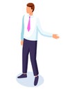 Businessman faceless portrait, executive man in office suit manager consultant gesturing hand